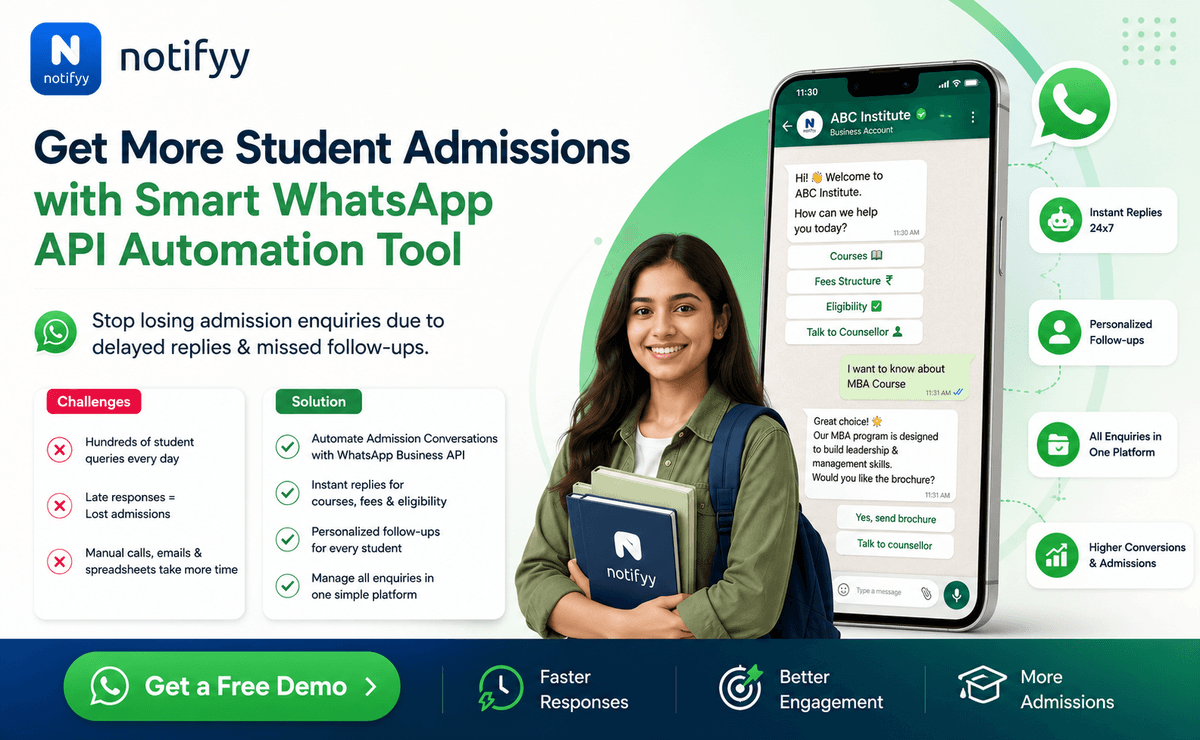 Official WhatsApp Business API for Education Admissions